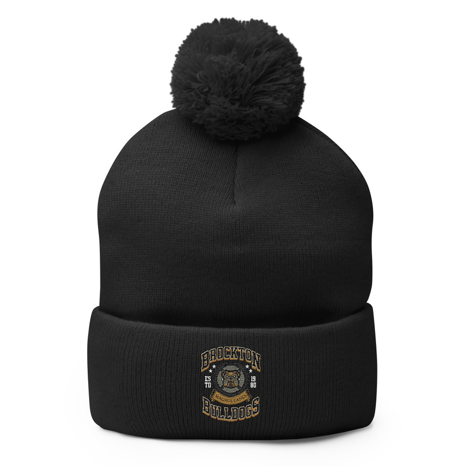 Brockton Bulldogs Pom-Pom Knit Cap