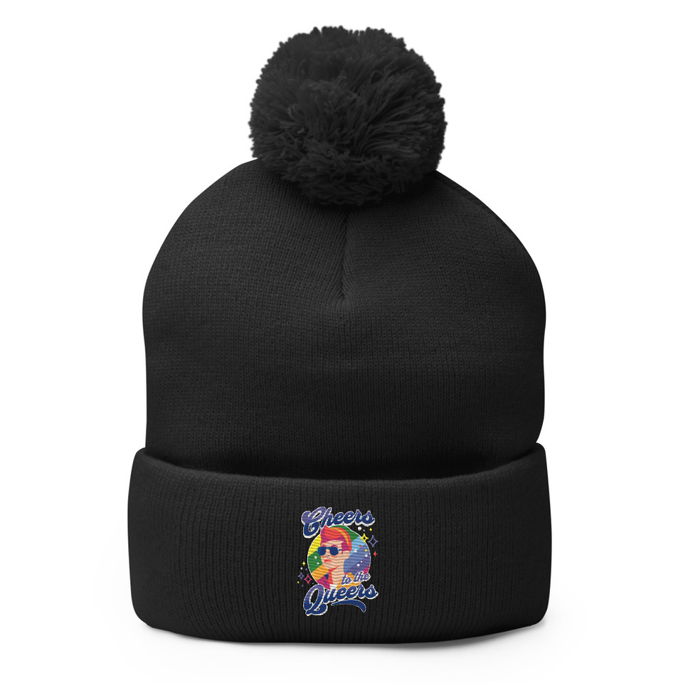 Cheers to the Queers Pom-Pom Knit Cap