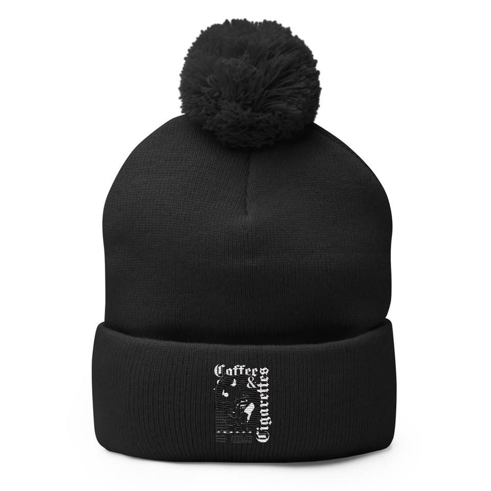 Coffee & Cigarettes Pom-Pom Knit Cap