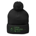Coffee Completes Me - Neon Heart Pom-Pom Knit Cap