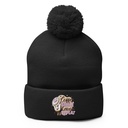 Coffee is Happiness - Retro Cartoon Mascot Pom-Pom Knit Cap
