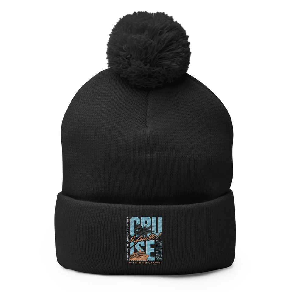 Cruise Ship Pom-Pom Knit Cap