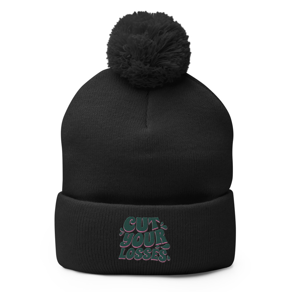 Cut your Losses Pom-Pom Knit Cap