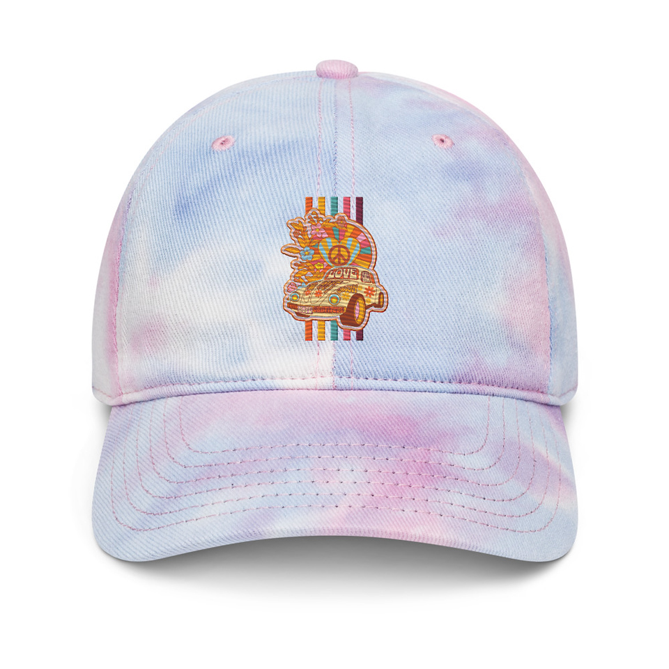 60s flower power Tie-Dye Hat