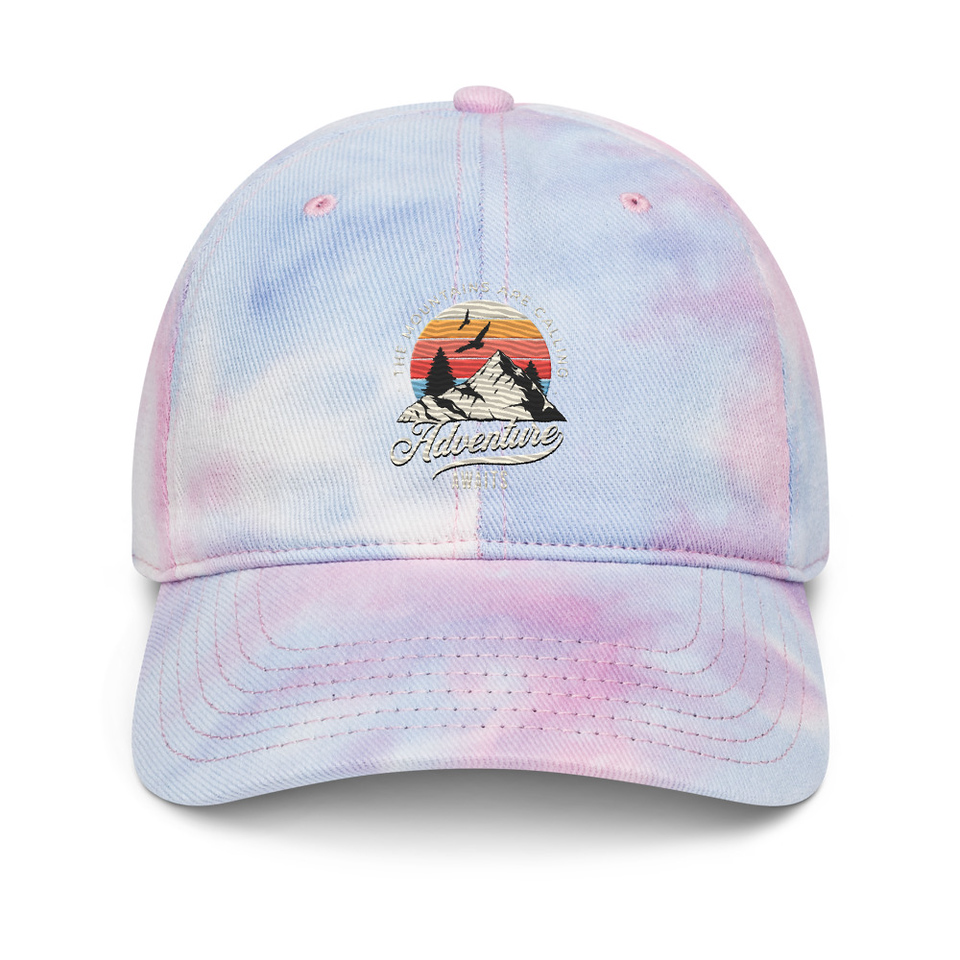 Adventure Await - Wilderness Camping Tie-Dye Hat