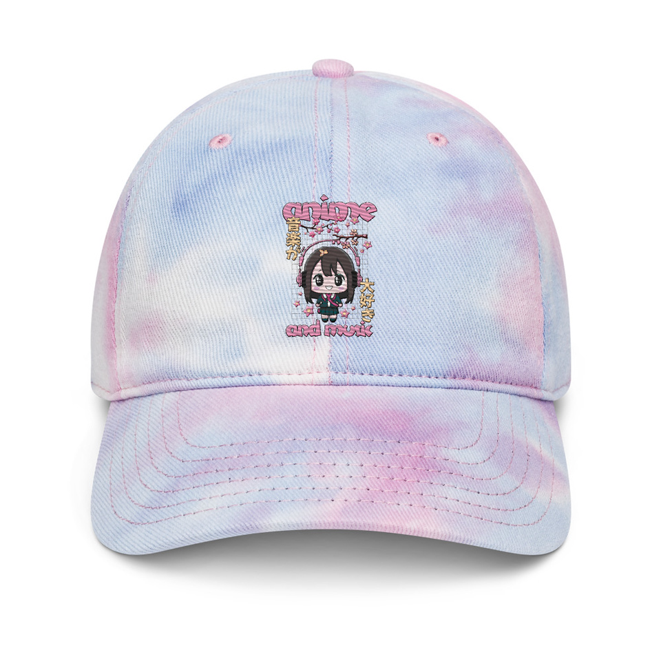 Anime and Music Tie-Dye Hat