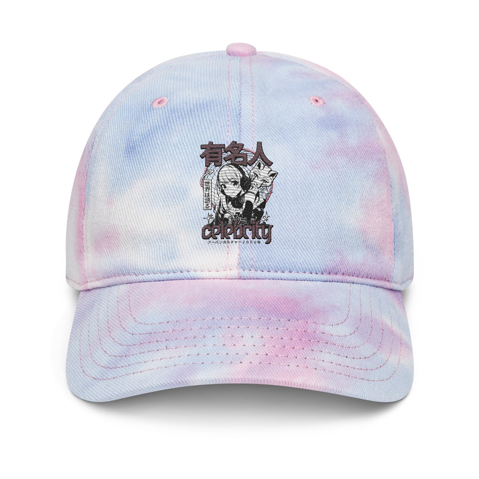 Anime Celebrity Girl - Japanese Cyber Streetwear Tie-Dye Hat
