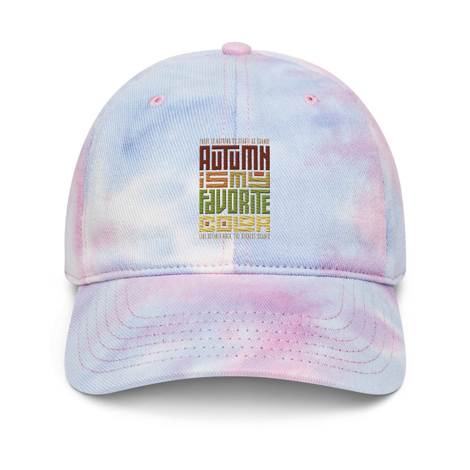 Autumn is my Favorite Color - Lettering Tie-Dye Hat