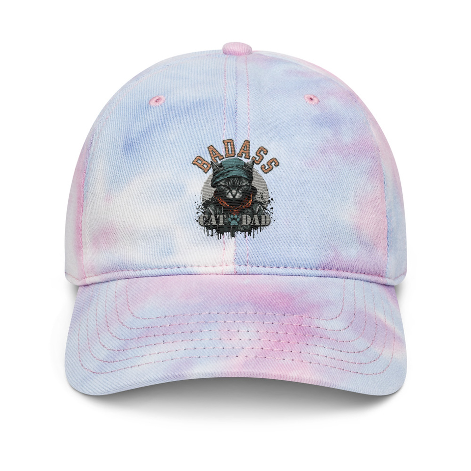 BADASS CAT DAT Tie-Dye Hat