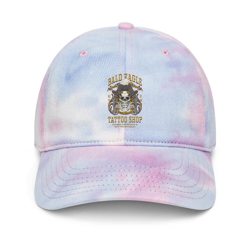 Bald Eagle Tattoo Shop - Skeleton Tie-Dye Hat