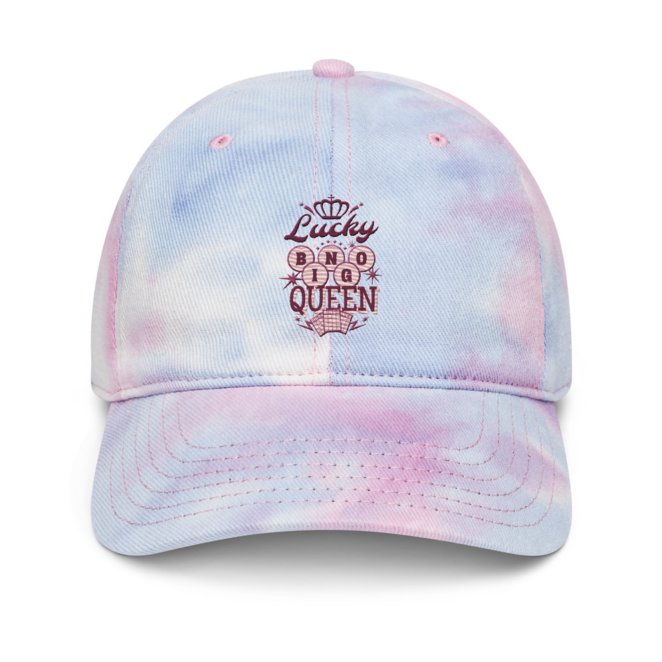 Bingo Queen - Retro Crown Tie-Dye Hat