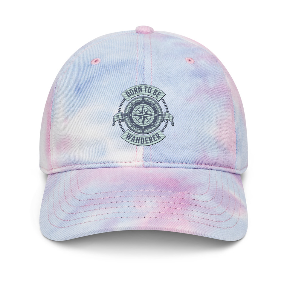 Born to be Wanderer - Compass Tie-Dye Hat