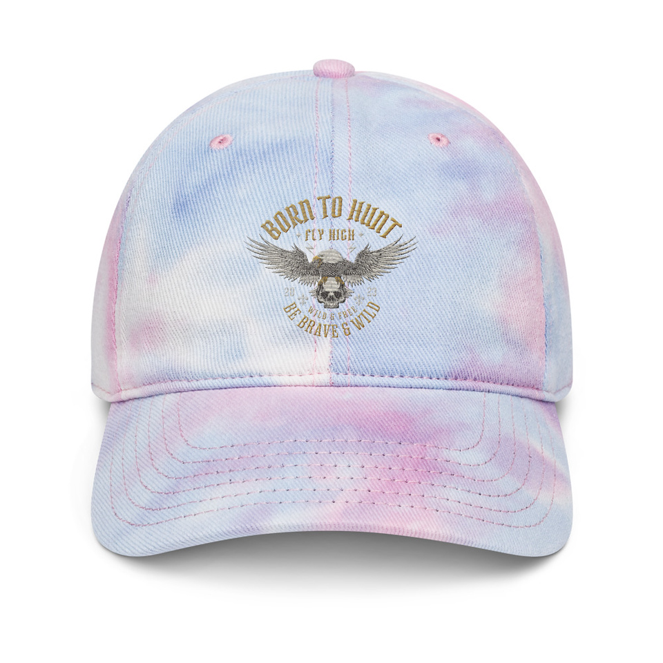 BORN TO HUNT- BE BRAVE & WILD Tie-Dye Hat