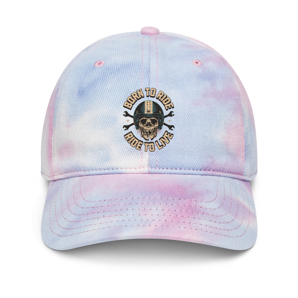 Born to Ride, Ride to Live Tie-Dye Hat