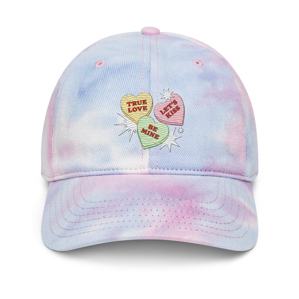 Candy Hearts - Valentine's Day Tie-Dye Hat
