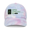 Coffee Completes Me - Neon Heart Tie-Dye Hat