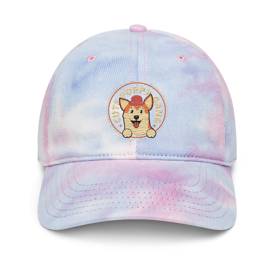Cute Puppy Gang - Corgi Tie-Dye Hat