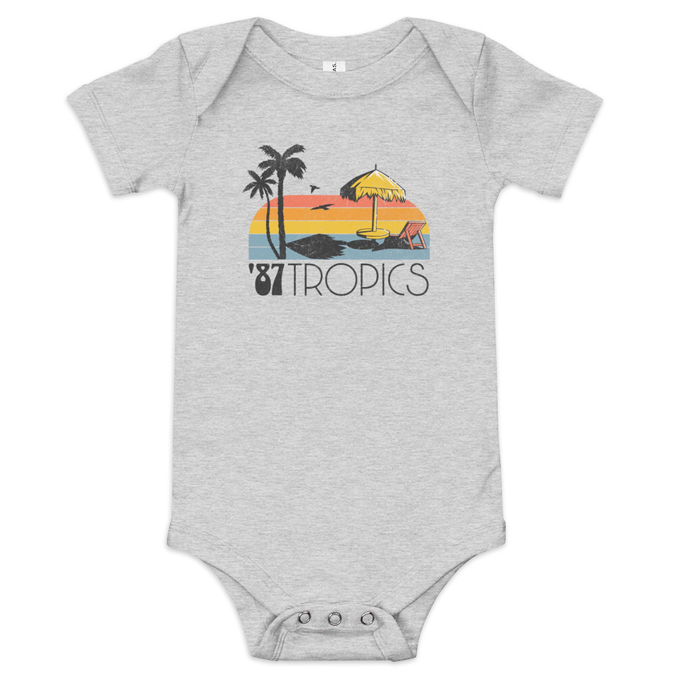 '87 Tropics Baby Short Sleeve One Piece