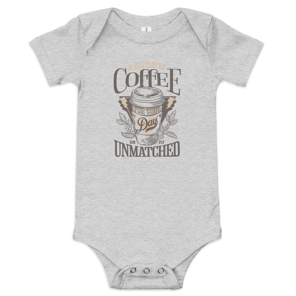 A Big Cup of Coffee Baby Short Sleeve One Piece