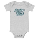 A Dragon Rises - Typographic Lettering Baby Short Sleeve One Piece