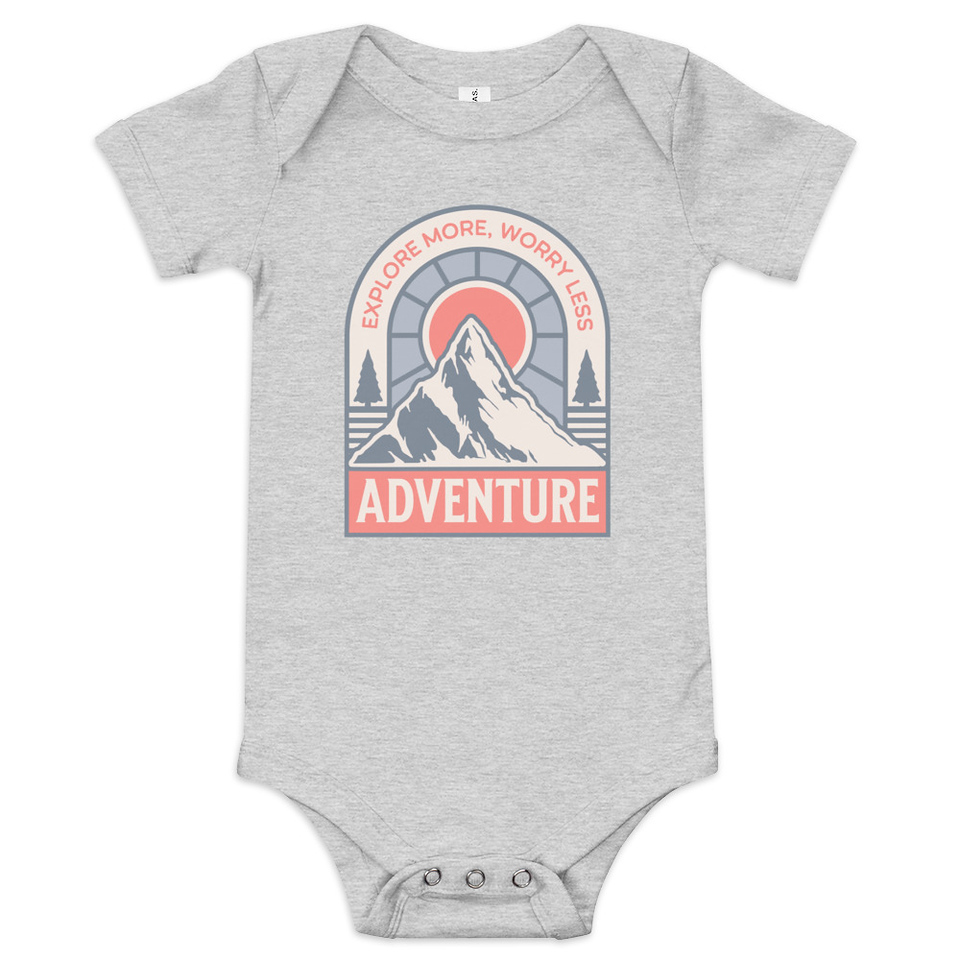 Adventure - Mountain Climbing Baby Short Sleeve One Piece