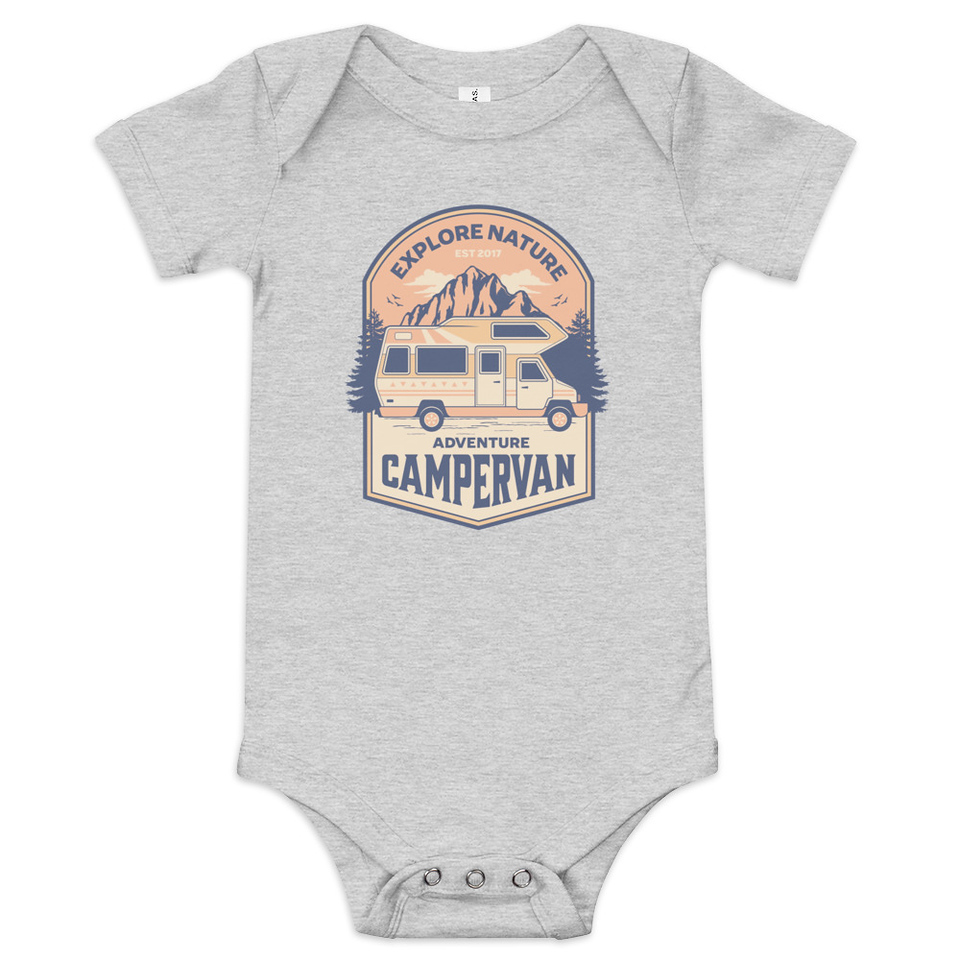 Adventure Campervan - Outdoor Baby Short Sleeve One Piece