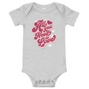 All You Need is Love - Retro Valentines Day Baby Short Sleeve One Piece