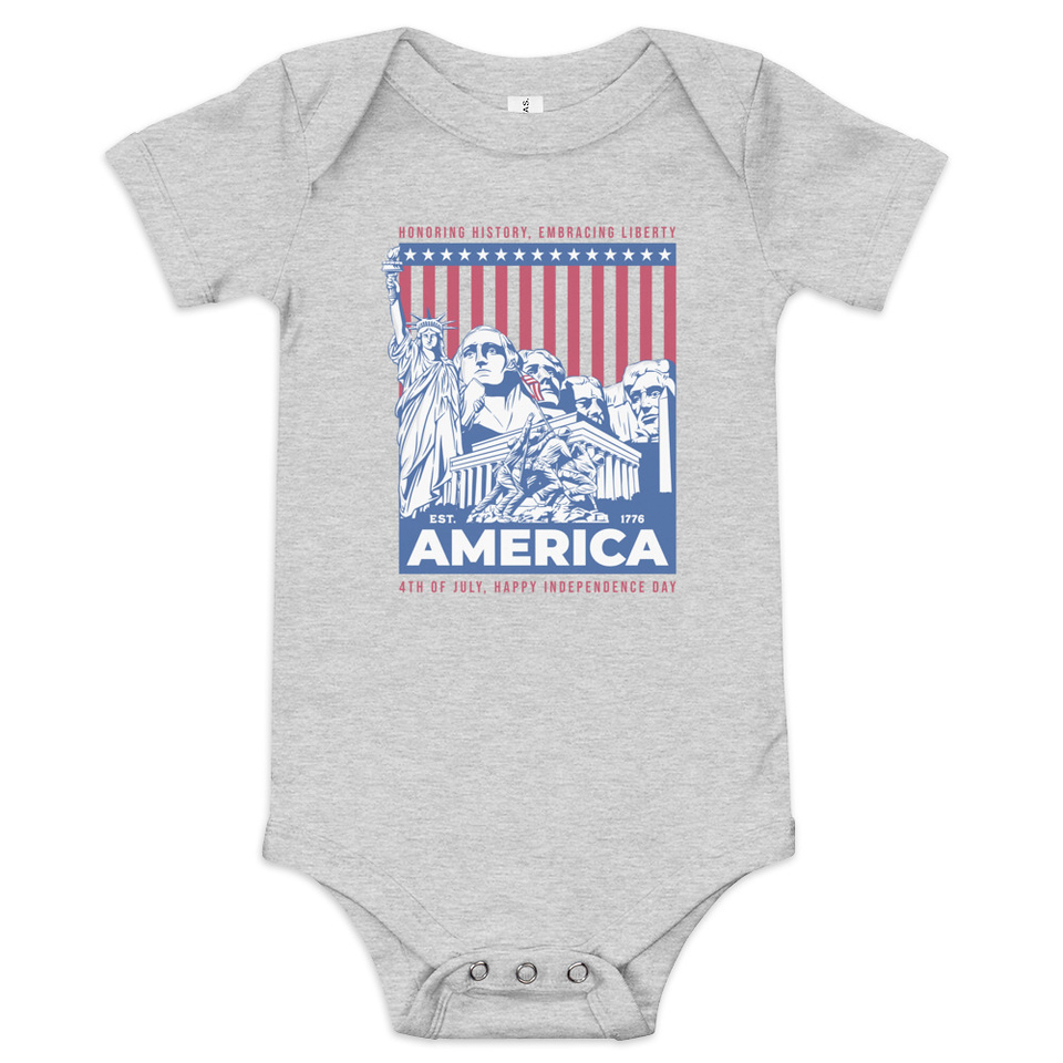 AMERICA (2) Baby Short Sleeve One Piece