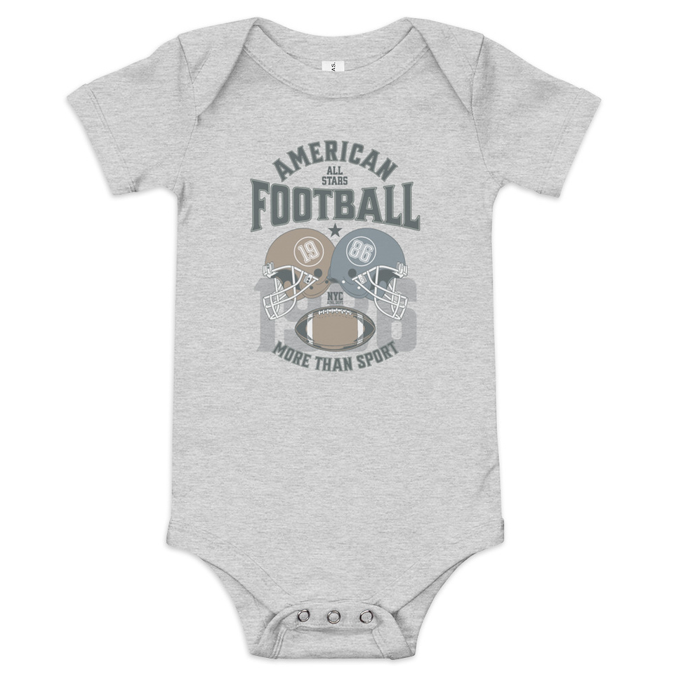 American All Star Football - Sports Helmet Baby Short Sleeve One Piece