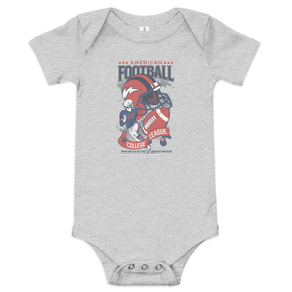 American Football - Athletic College League Baby Short Sleeve One Piece