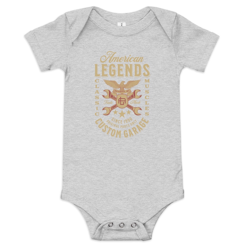 American Legends Garage - Eagle Baby Short Sleeve One Piece