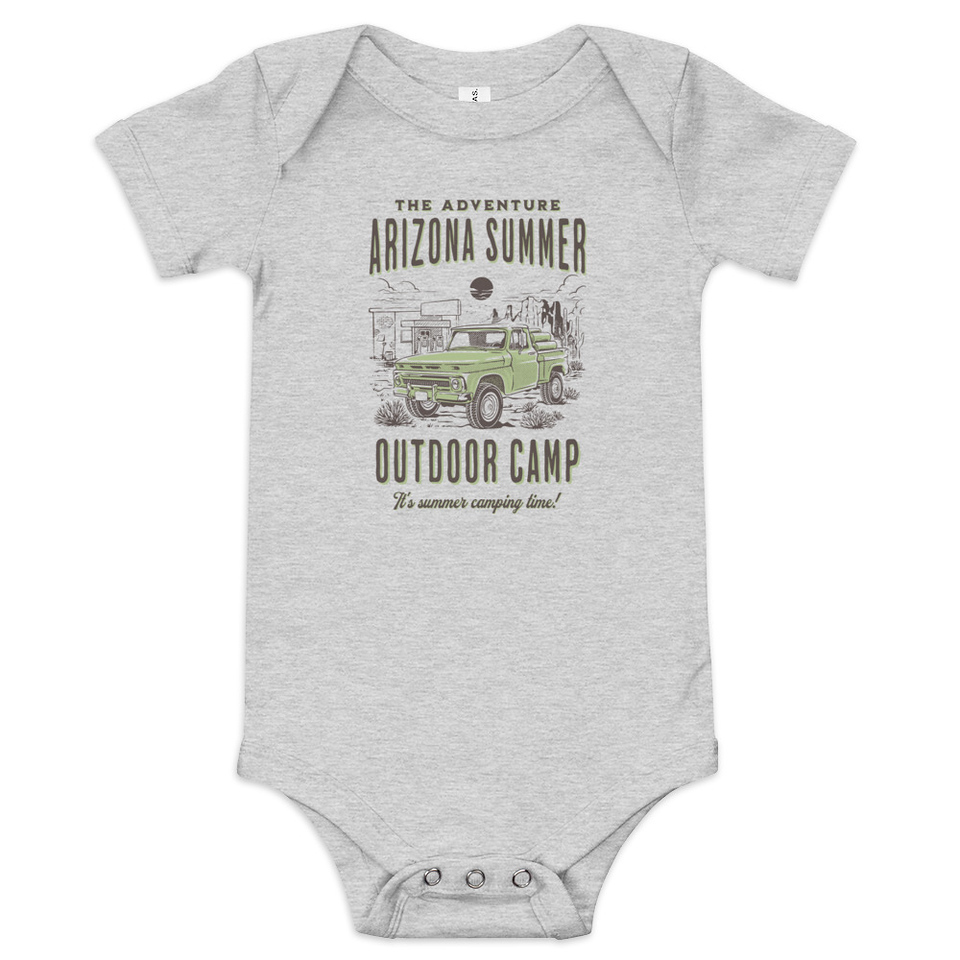 Arizona Outdoor Camp - Classic Truck Baby Short Sleeve One Piece