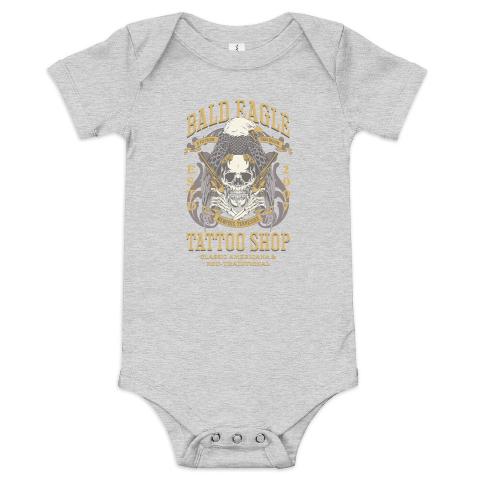 Bald Eagle Tattoo Shop - Skeleton Baby Short Sleeve One Piece