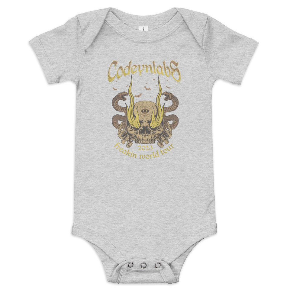 Band Merchandise Tour Illustration Baby Short Sleeve One Piece