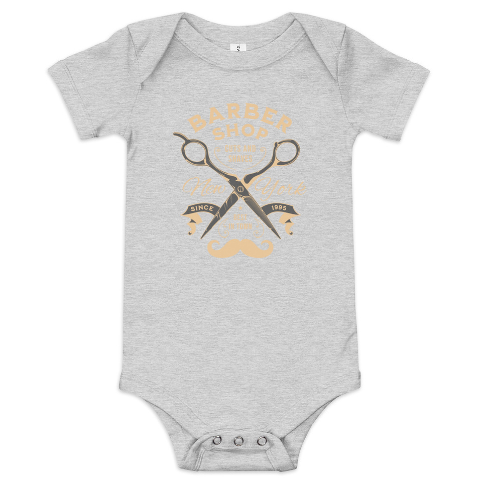 Barber Shop Cuts & Shaves - Scissor Baby Short Sleeve One Piece