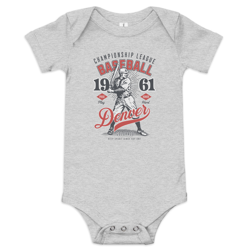 Baseball Championship League - University Sports Team Baby Short Sleeve One Piece