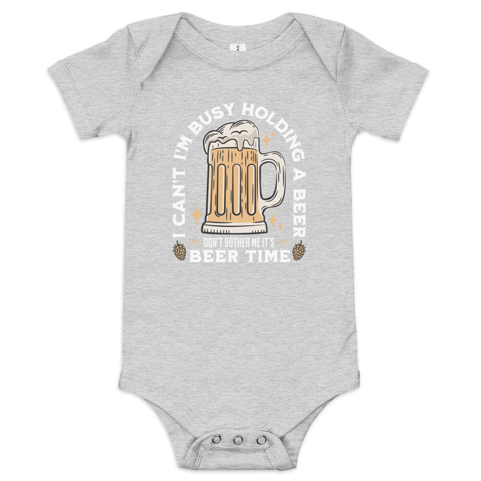 Beer Time - Father's Day Baby Short Sleeve One Piece