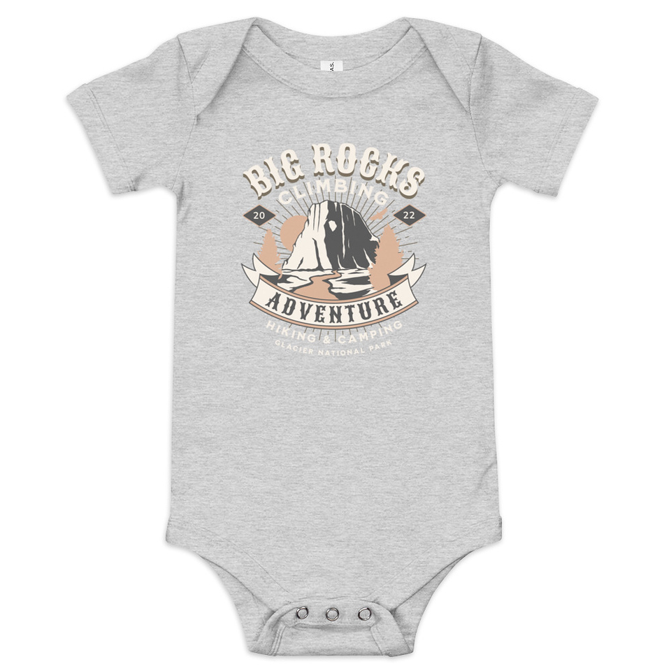 Big Rocks Climbing - Outdoor Adventure Baby Short Sleeve One Piece