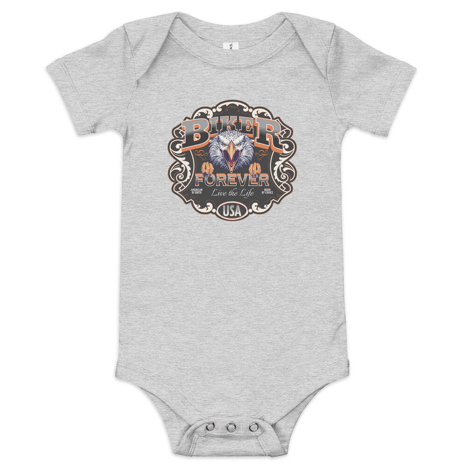 biker forever Baby Short Sleeve One Piece
