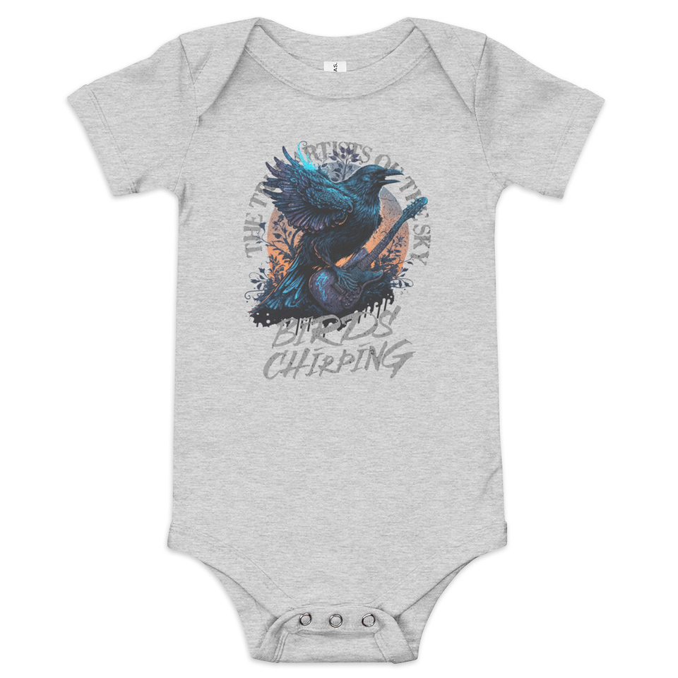 Birds Chirping Baby Short Sleeve One Piece