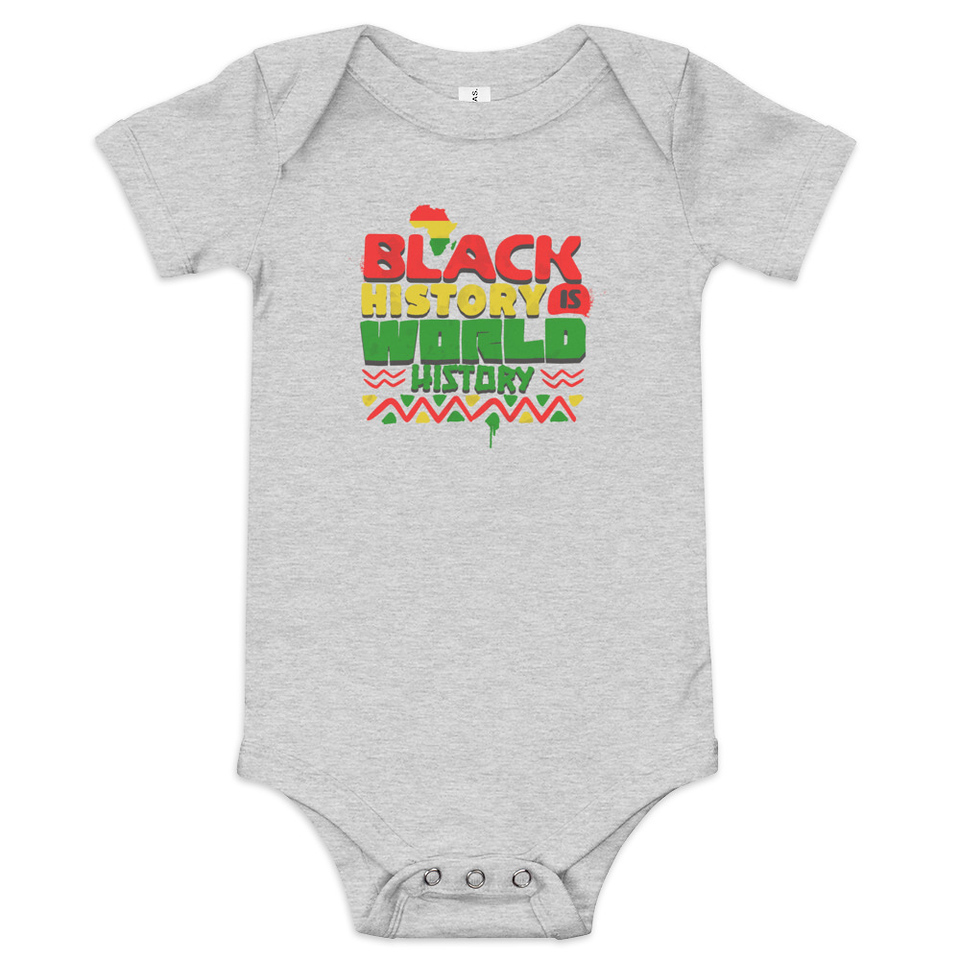 Black History is World History - Heritage Awareness Baby Short Sleeve One Piece