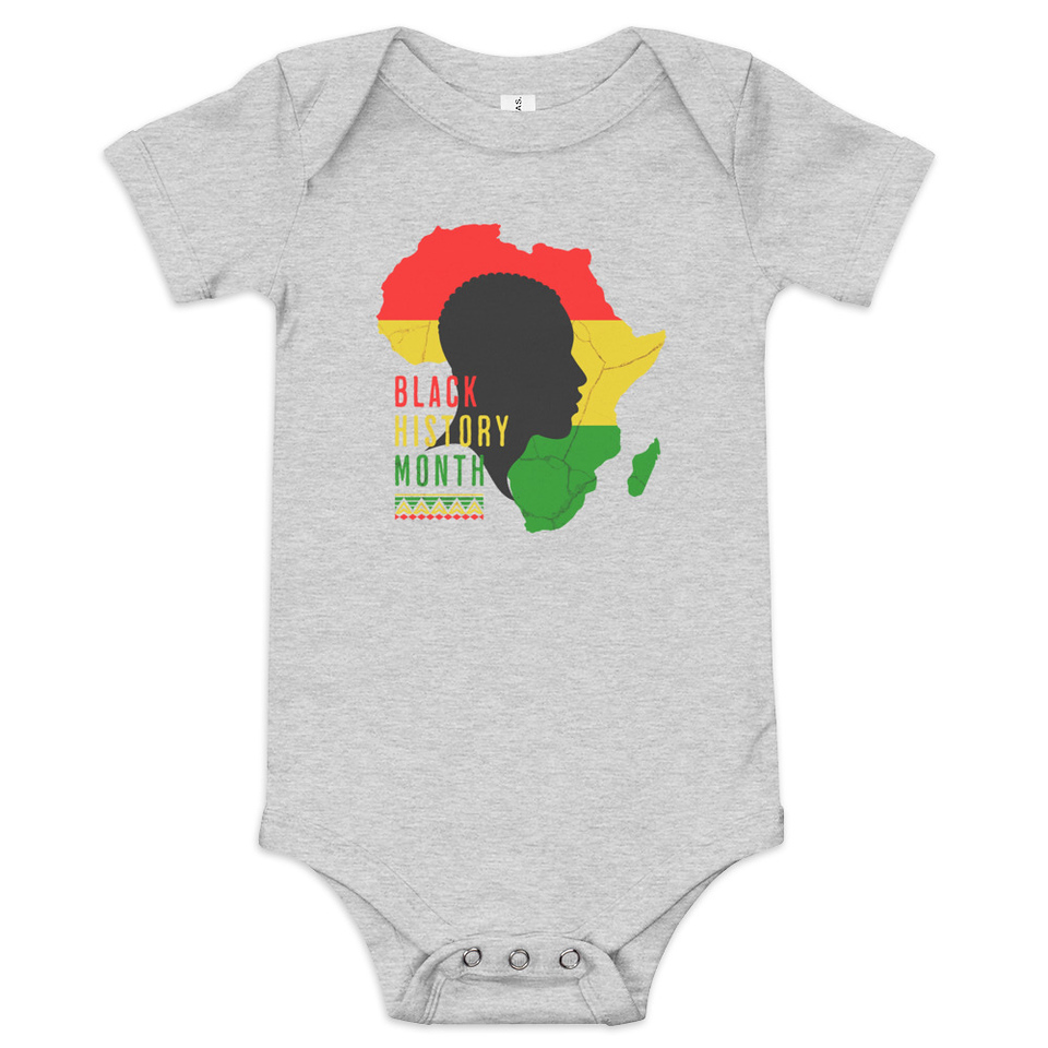 Black History Month - African Continent Baby Short Sleeve One Piece