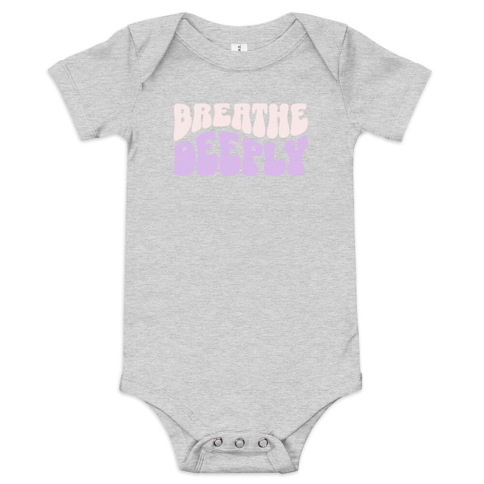 Breathe Deeply Baby Short Sleeve One Piece