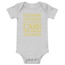 Caution Signs - Yellow Traffic Sign Baby Short Sleeve One Piece
