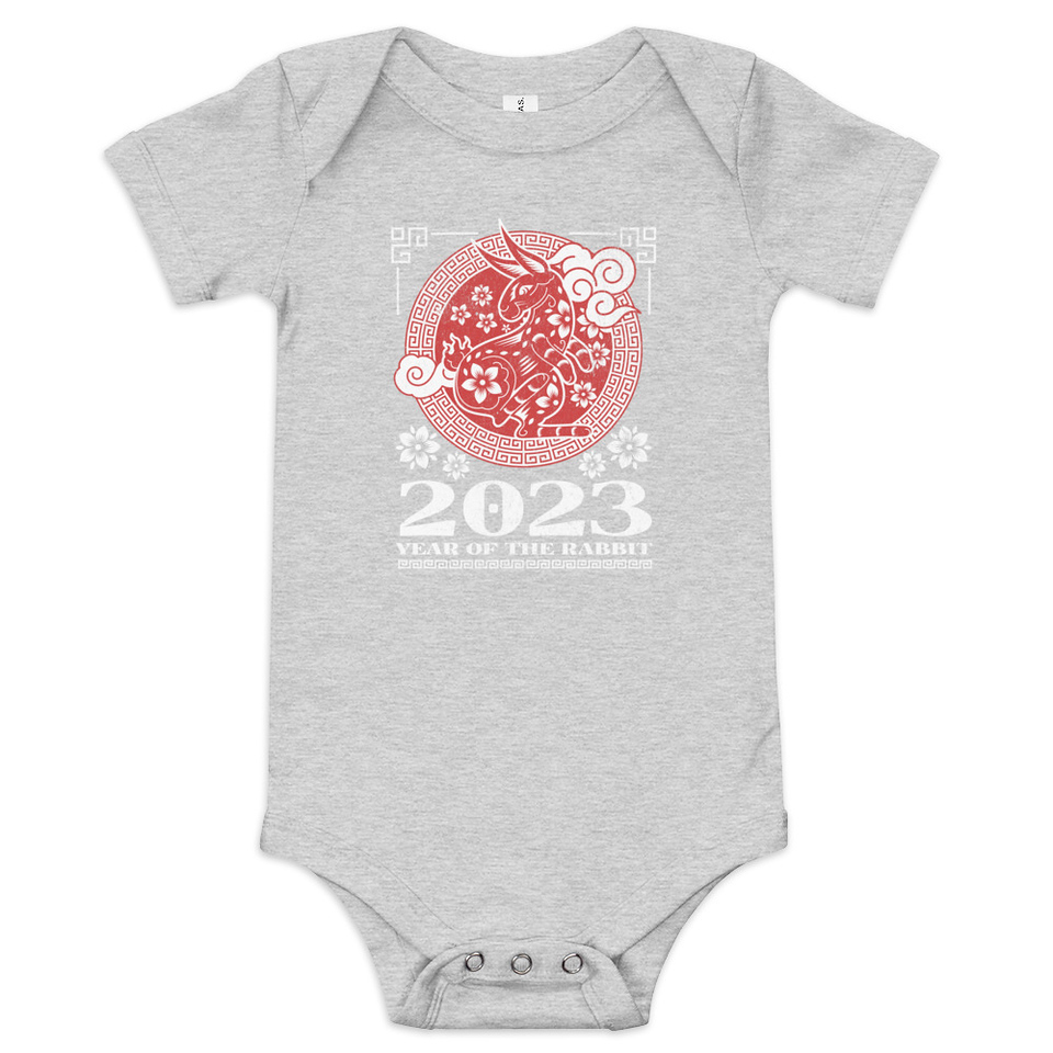 Chinese Lunar Year - Rabbit Baby Short Sleeve One Piece