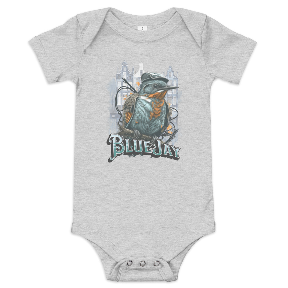 Classic Bird  Baby Short Sleeve One Piece