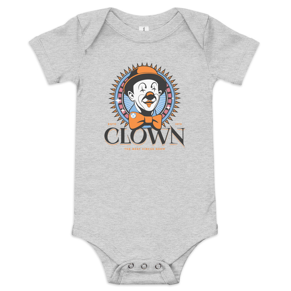 CLOWN LOGO Baby Short Sleeve One Piece