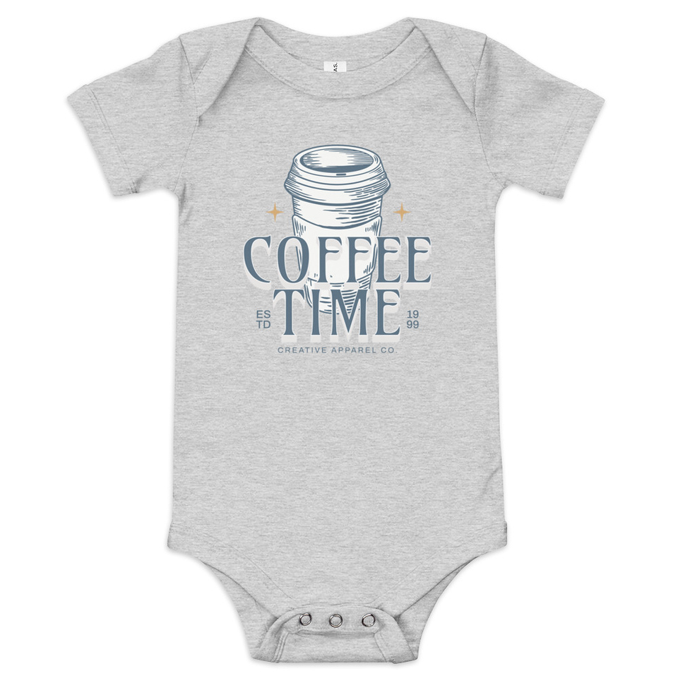 Coffee Time Baby Short Sleeve One Piece