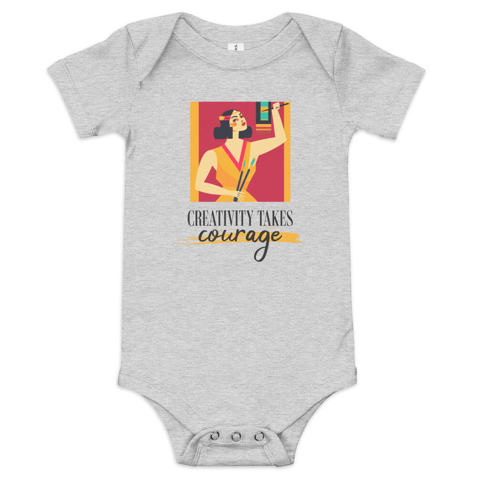 Creativity Takes Courage Baby Short Sleeve One Piece