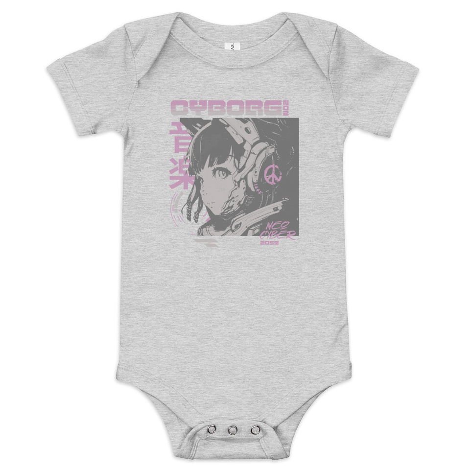 Cyborg - Y2k Style Baby Short Sleeve One Piece
